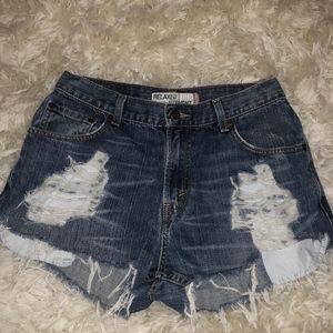 Levi's High Waisted Denim Shorts